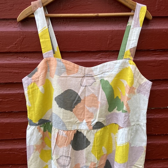 NWT Quicksilver Full Swing Strappy Linen Blend Dress Women's Size L - Picture 3 of 10